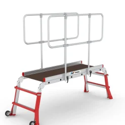 Arbetsplattform Teleskopisk med räcke