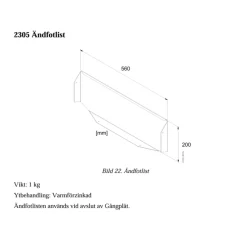 Combisafe Ändfotlist 2305
