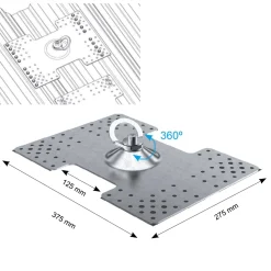 Förankringspunkt för TRP-plåttak (3 personer 360 gr)