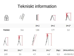 Kombistege 4,1m 3-delad