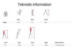 Kombistege 7,2m 2-delad