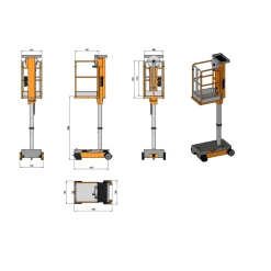 Pelarlift 4,0m manuell