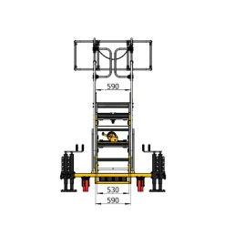 Plattformstrappa Justerbar 1,5-2m