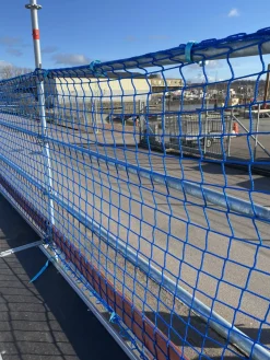 Skyddsräckesnät för ställning