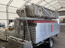 Ställningstrailer med 115m² Ramställning komplett med trappa & sparklist