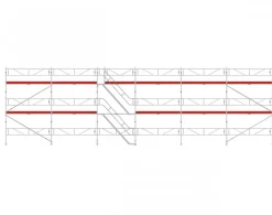 Ställningstrailer med 115m² Ramställning komplett med trappa & sparklist