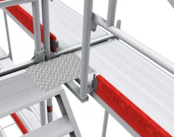 Ställningstrailer med 115m² Ramställning komplett med trappa & sparklist