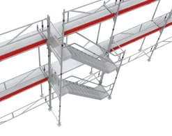 Ställningstrailer med 115m² Ramställning komplett med trappa & sparklist
