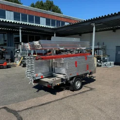 Ställningstrailer med 120m² Villapaket Ram Alu