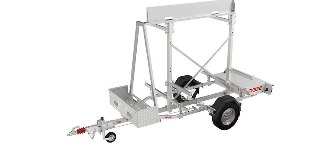Ställningstrailer med 60m² Villapaket Ram ALU