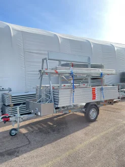 Ställningstrailer med 60m² Villapaket Ram ALU