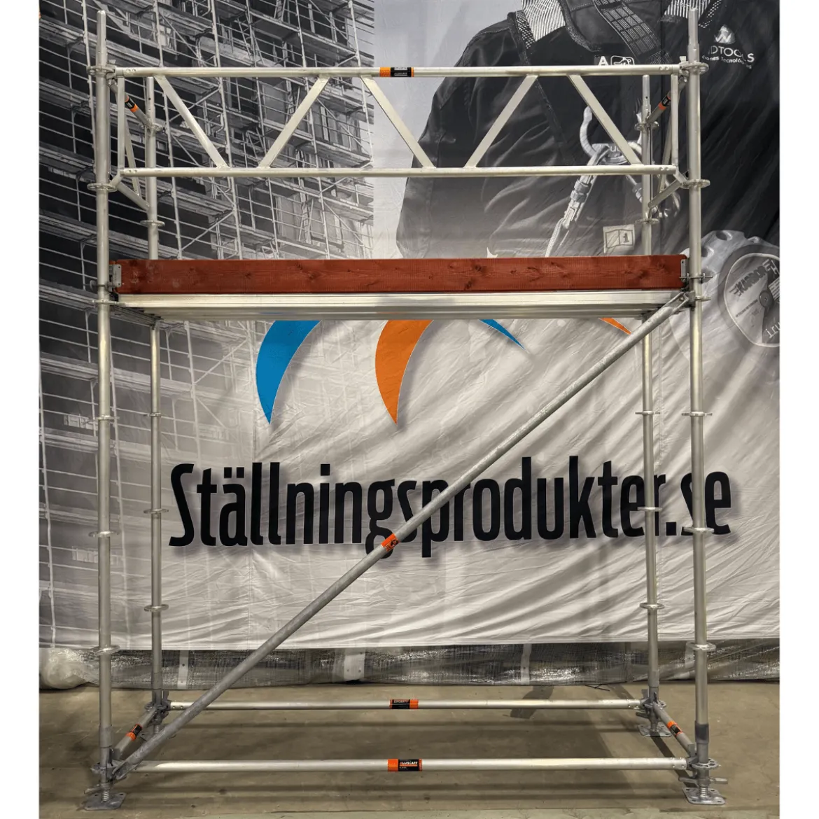 Ställningstrailer med 60m² Villapaket Modul ALU