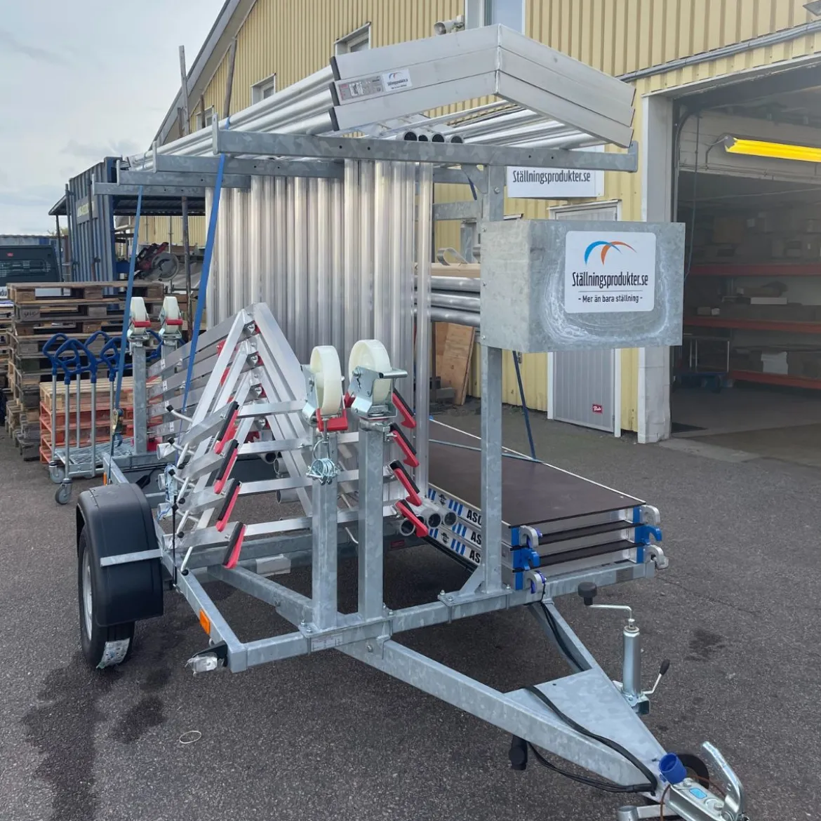 Ställningstrailer med SGS + Rullställning