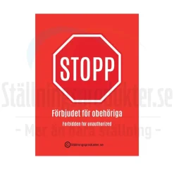 Stoppskylt A4 plast